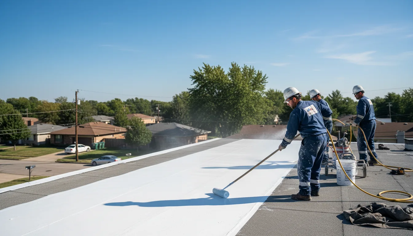 Commercial roof coating in Follett, TX near me